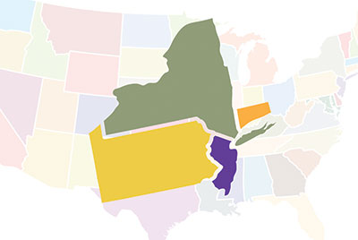 new york new jersey pennsylvania