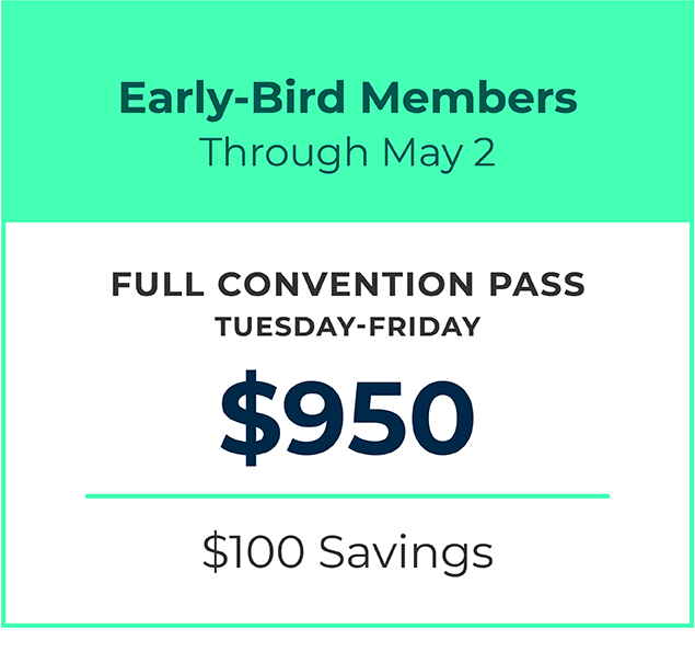 Early-Bird pricing for members