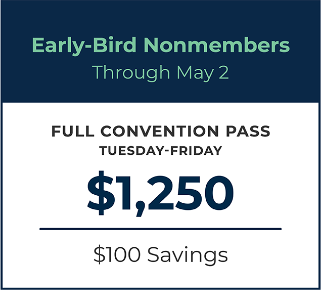 Early-bird pricing for nonmembers